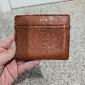 Fossil Madison Brown Leather Small Bi-Fold Wallet